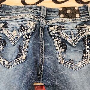 Miss Me Denim Jeans with Silver Accents